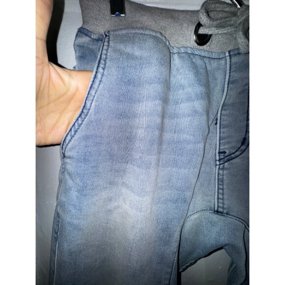 Track Denim Jogger Pants Size 30 Light Blue Jeans Casual Sweats Trendy City Cute - Picture 5 of 8